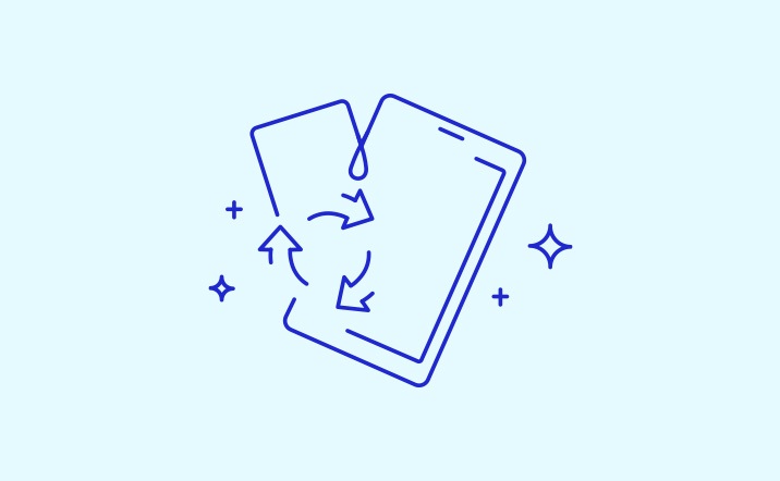 Infografik telefon med cirkulär symbol